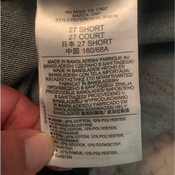 Gap Straight Leg Dark Wash Jeans 27S(ankle) NWOT - Picture 4 of 4